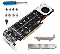 4 x 32Gbps PCIE 4.0 x16 To M.2 M-Key NVME SSD Expansion Split Card