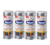 4 x 350 g Pack Dustbin Odour Destroyer Powder Neutradol | Long-Lasting Citrus Odour Neutraliser for Indoor & Outdoor Use | Pet Safe Dustbin Freshener for Smelly Kitchen, Wheelie, and Garden Bins