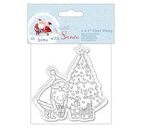 4 x 4" Clear Stamp - At Home with Santa - Tree
