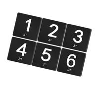 4" X 4" Exam Room Sign with Braille and Tactiles Identification Signs Numbers for Exam Rooms Educational Institution Room Sign