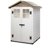 4 x 4 Shire Tuscany EVO 120 Plastic Shed - Double Doors