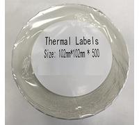 4" x 4" Thermal Labels 102 x 102mm 500/Roll for Zebra, Citizen, Toshiba BPA Free Thermal Labels (1 Roll (500 Labels))
