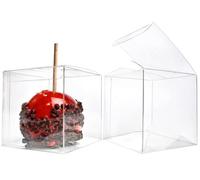 4" x 4" x 4" Candy Apple Box with Hole Top | 25 Boxes | ClearBags Boxes for Caramel Apples, Ornaments, Treats, Party Favors | Food Safe, Material | FS56A