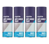 4 x 400ml Anti Mould Spray Damp Growth Protection Walls White Matt