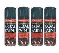 4 x 400ml Hi Heat Temperatur Black Coal Stove Wood Burner BBQ Spray