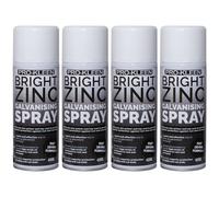 (4 x 400ml) Zinc Galvanising Spray Paint Primer & Topcoat