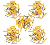 4 x 40mm Countersunk Screws and Wall Raw Plugs for Wood Concrete Brick 240pc