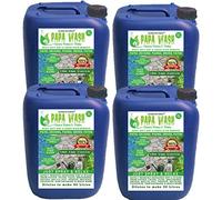 4 X 5 Litres PAPA WASH - PATH and PATIO CLEANER - Super Concentrated Liquid Green Cleaner For All Hard Surfaces. Decking, Paving, Brickwork, PVC, Greenhouses, etc. Just Spray and Relax