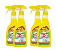 4 x 500ml Elbow Grease All Purpose Degreaser Spray Lemon Scent Solvent Free Power Performance Cleaner for Kitchen, Bathroom, Fabrics, Metals & Plastics