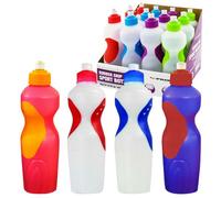 4 X 550Ml Prima Sports Water Bottle Gym Drinks School Home Office Hydration Cycling Hiking Running Drinking