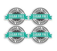 4 x 5cm Wide - Sugar Free Vinyl Stickers - Healthy Diet Food Diabetic Sticker #70077