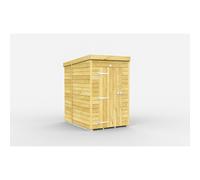 4 x 6 Feet Pent Shed - Single Door W/O Windows - L178 x W127 x H201 cm Buttercup Farm Brown One Size
