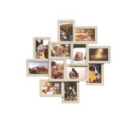 SONGMICS 12 4x6 Photo Frames Wall Gallery Multi-Frame Decor, Natural Beige RPF022N01