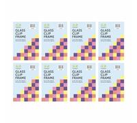 4 x 6 Inches Clip Frames Picture Photo Frame Wall Hanging Strong Glass Frameless Clear Frame 6 x 4” Clip Frame for Posters Certificates Photographs Comics Lightweight (8)
