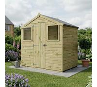 Mercia Shiplap Apex Shed - 4' x 6', Brown