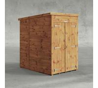 4 x 6 Powersheds Tongue and Groove Windowless Pent Wooden Shed With Double Doors