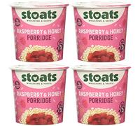 4 x 60g Scottish Raspberry Honey Porridge Wholesome & Hearty Food Healthy Quick Snack