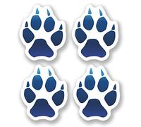 4 x 6cm Wolf Paw Print Vinyl Sticker Decal Laptop Car Bike Animal Wild Dog #6477 (5cm Wide x 6cm Tall)