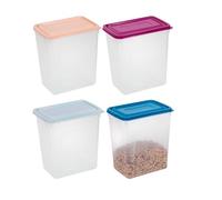 2 x 6L Tall Food Storage Container Dry Pasta Cereal Pet Food Storage Tub & Lid