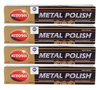 4 x 75 ml Autosol Metal Polish Aluminium Metal Chrome Polish Paste Elegant Chrome Gloss