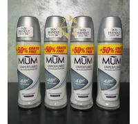 4 x 75ml Mum Roll-On Deodorant Unperfumed Sensitive Care 48h Protection