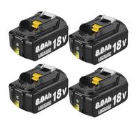 4 X 8.0Ah Replacement for 18V makita 18V Li-ion Battery 8000mAh BL1850B Compatible with BL1860B BL1850B BL1840 BL1840B BL1830B BL1830 BL1820 BL1815 BL1835 BL1845 LXT-400 with LED Indicator