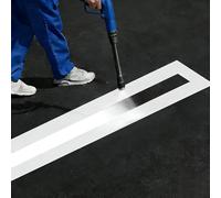 4 x 88 Inch Parking Lot Line Stencils, 2 Pack, Reusable White Silicone Straight Line Stencils 1mm Thick, Pavement Marking Template for Asphalt Concrete