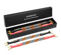 4 x 8inch HiFi Speaker Jumper Cable with Spade, 21cm Speaker Cable Bridge Bi-wire Speaker Jumper Plates, 11AWG Cable bridge for Speaker Wire Bridge to Speaker Cable Terminals with 8 Gold Plated Spade