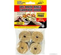 4 X 8Pc Natural Cedar Wood Moth Repellent - for Wardrobes Drawers Hanging Rings, Insect Bug Remover, Household Draw Wooden Repeller