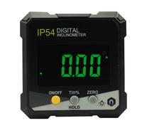 4 X 90 Degree IP54 LCD Screen Four Sided Magnetic Inclinometer Digital Display Angle Box Protractor