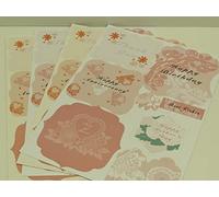 4 x A4 Sheets 300gsm Die Cuts Push Out Floral Card Toppers & Tags Sentiments JLH261