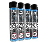 4 x AABCOOLING Compressed Gas Duster 750ml - Computer Duster Can for Cleaning Computer, Keyboard, and Other Office Equipment, Keyboard Cleaner, Air Blower, Keyboard Spray, Compressed Air Prime, PC