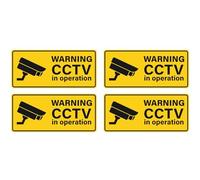 4 x Adhesive Stickers CCTV in Operation Waterproof Sticker (Interior or Exterior) 3cm x 7cm Vehicle, Home, Garage, Taxi