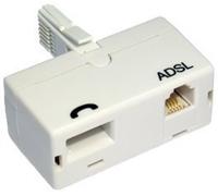 4 x ADSL Microfilter (Quad Pack) - Premium Quality / BT Approved / Broadband & Phone Socket / Male to Female / Adapter / RJ11