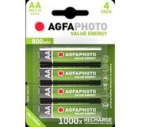 4 x AGFA AA 800mAh RECHARGEABLE BATTERIES 1.2V NiMh HR6