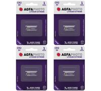 4 x AGFA PHOTO CR2 Lithium Batteries 3V - DLCR2 ELCR2 CR15H270