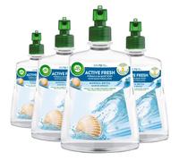 4 X Air Wick Active Fresh Non Aerosol Automatic Spray Refills 228ml - Marine Breeze