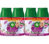 4 x Air Wick Freshmatic Automatic Spray Refill 250ml - Cosy Cottage (Frosted Roses & Mistletoe)