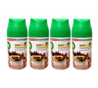 4 x Air Wick Freshmatic Spray Refill 250ml - Crackling Fire & Cinnamon Spice