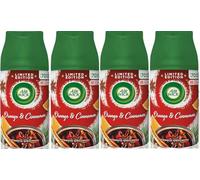 4 x Air Wick Freshmatic Spray Refill 250ml - Orange & Cinnamon (Mulled Wine)