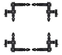 4 x Angle Bracket 300 x 300 x 50 + Hinge Angle Brackets Door Hinges Black