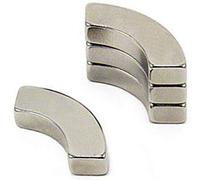 4 x Arc Segment Magnet 5 x 20 mm Neodymium N42 (NdFeB) Nickel-plated - Super Strong Industrial Magnets