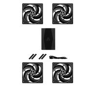 4 x ARCTIC P12 PWM 120mm PC Case 4-Pin Fans + ARCTIC 10 Port 3-Pin + 4-Pin Hub