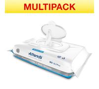 4 x Attends Proffesional Care Wet Wipes Perfume Free 20 x 18 cm - 4 Packs of 80