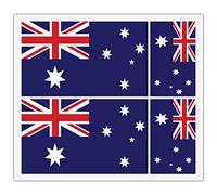 4 x Australian Australia Flag Vinyl Sticker for Car Bumper iPad Van Laptop