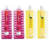 4 x Avon Bubble Bath 1L Litre (2 x Raspberry 2 x Lemon)