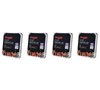 4 X Bar-Be-Quick Instant Barbecue packs- Each pack feeds 4 people-World's best brand leading disposable BBQ