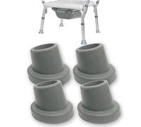 4 x Bath Chair Replacement Foot Shower Toilet Seat and Non-Slip Angle Cap for Mobile Disabled Table, 1" Inner Diameter