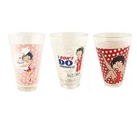 4 x Betty Boop Half Pint Glasses - 284ml - Drinks Tumbler