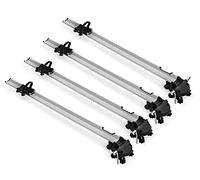 4 x Bike Pro Bike Carrier + Roof Rack VDP EVO Steel Compatible with Vauxhall Corsa E 3-5 Door 2015-2019